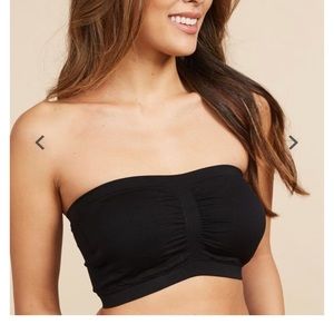 Black strapless nursing bra